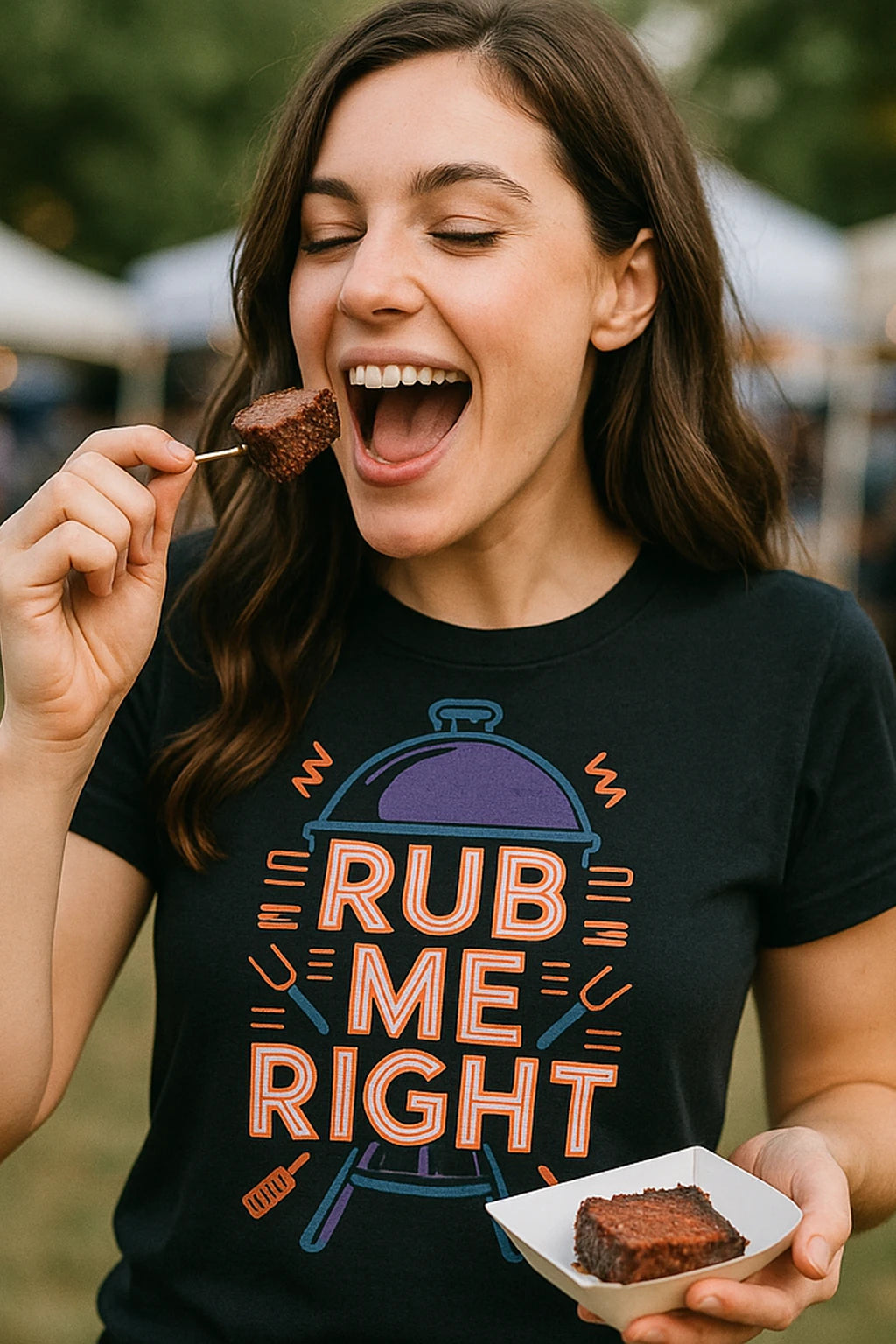 "Rub Me Right" black bbq shirts - also one of the best gifts for bbq lovers