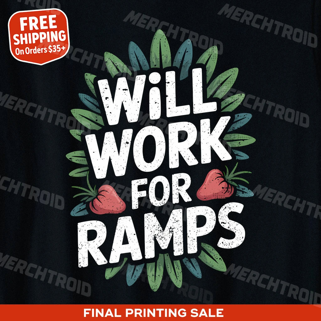 "Will Work for Ramps" foraging shirts - product photo 9