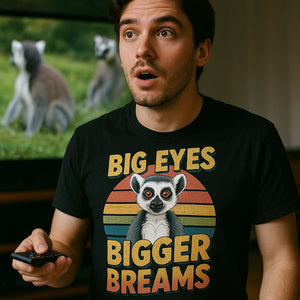 "Big Eyes Bigger Dreams" lemur t shirt - product photo 8