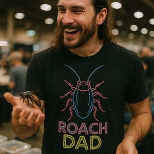 "Roach Dad" black cockroaches t shirt - a birthday gift for cockroaches lover