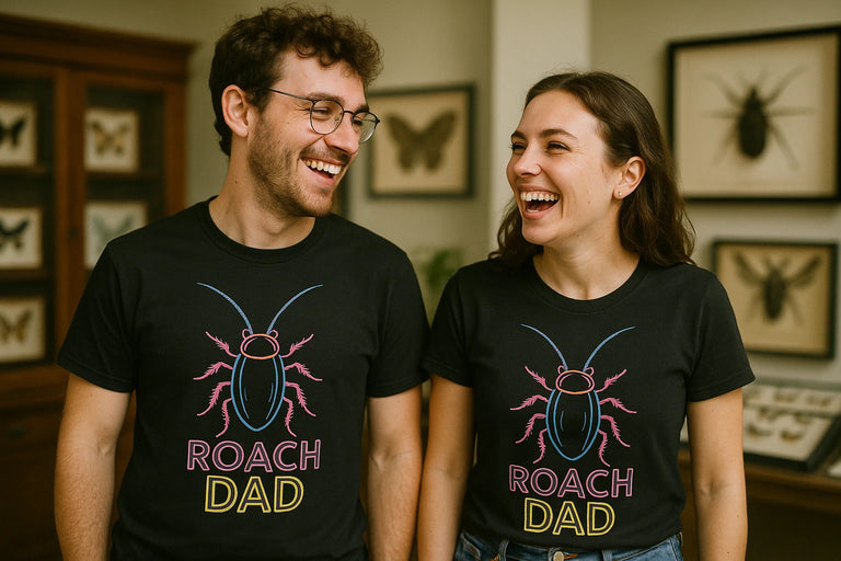 Person wearing the black cockroaches t shirt graphic tee - 
