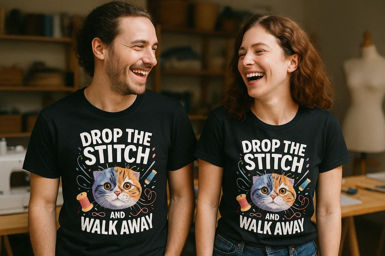 Person wearing the black t shirt sewing pattern graphic tee - 