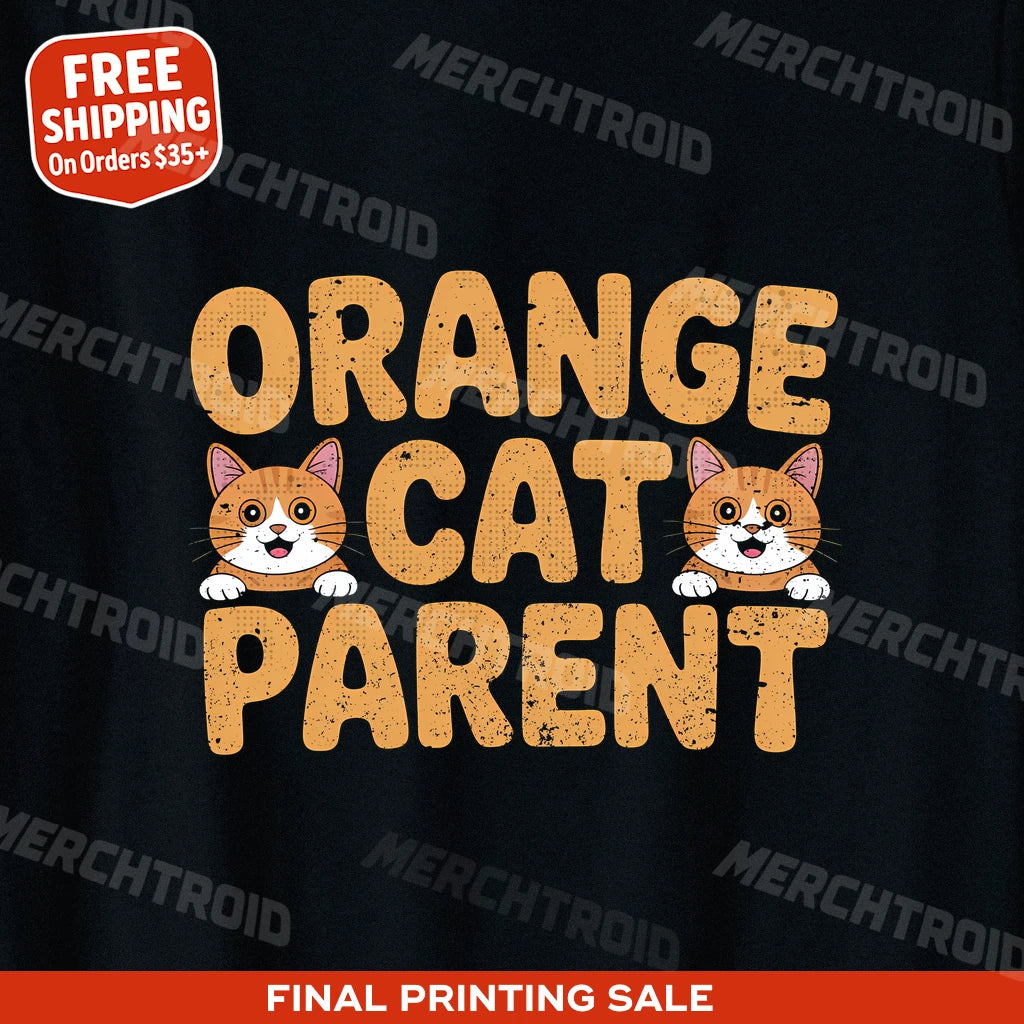 "Orange Cat Parent" cat lovers t shirt - product photo 9