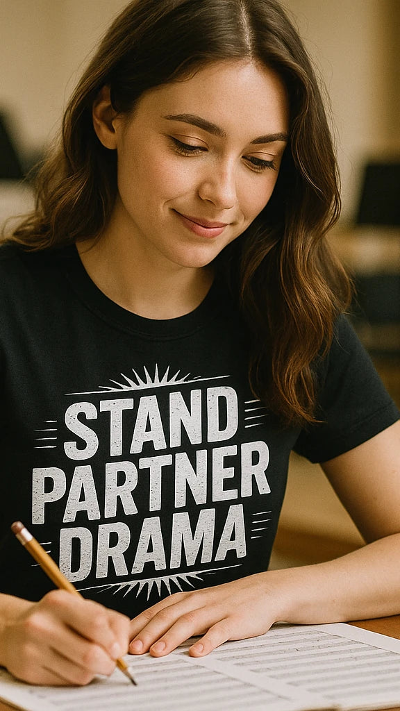 "Stand Partner Drama" orchestra t shirt - product photo 9
