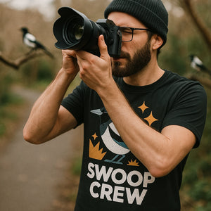 "Swoop Crew" magpie t shirt - product photo 8