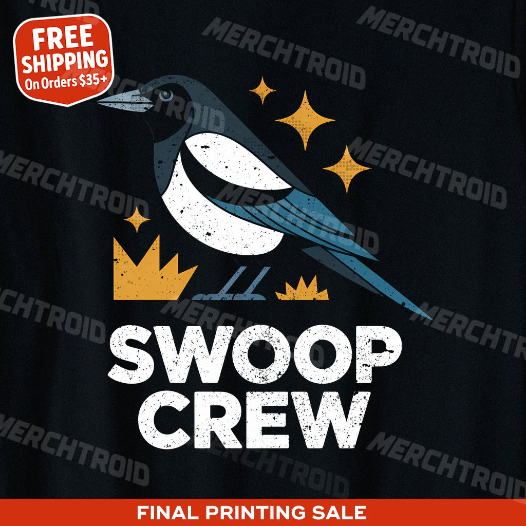 "Swoop Crew" magpie t shirt - product photo 10