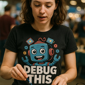 "Debug This" black gadget t shirt - a christmas presents for gadget lover