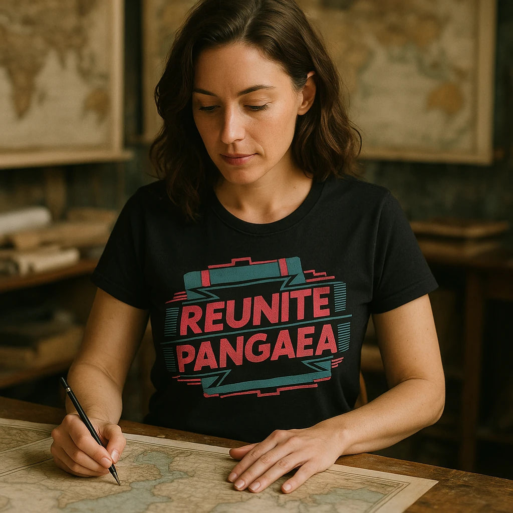 "Reunite Pangaea" cartographer t shirt - product photo 9
