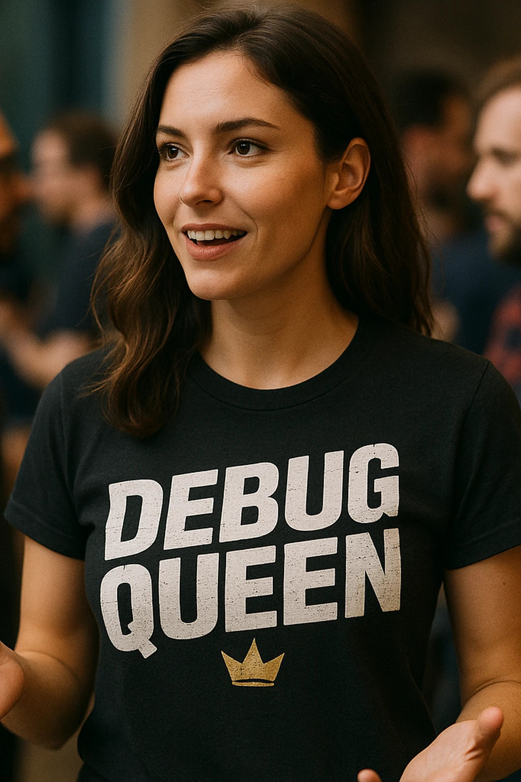 "Debug Queen" game developer t shirt - product photo 7