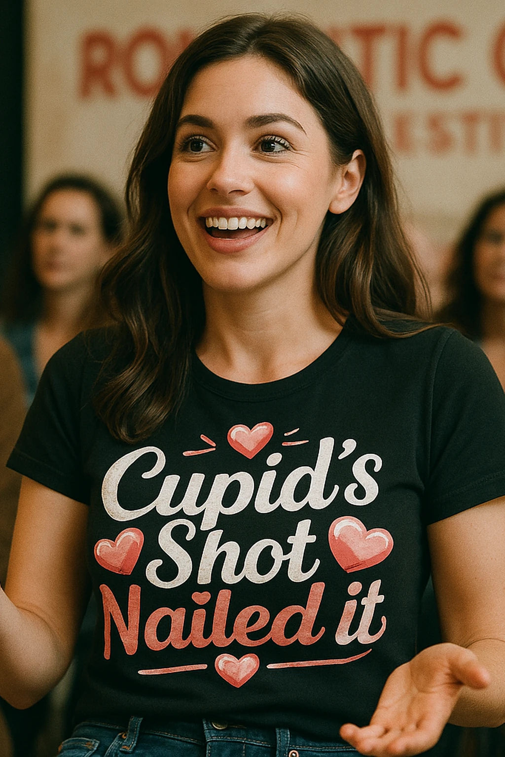"Cupid’S Shot Nailed It" black relationships shirts, photographed as relationships lover gift