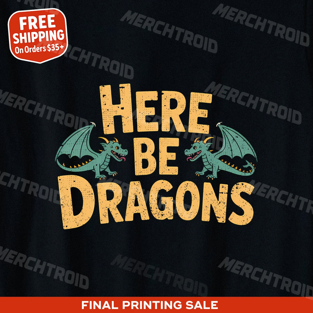 "Here Be Dragons" cartographer shirts - product photo 10