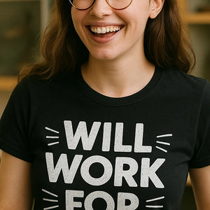 "Will Work for Otters" zoology t shirt - product photo 9