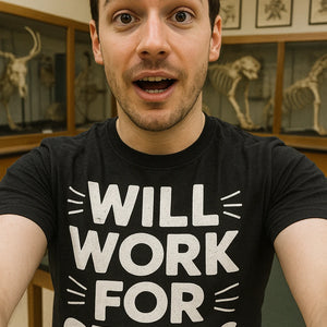 "Will Work for Otters" zoology t shirt - product photo 7