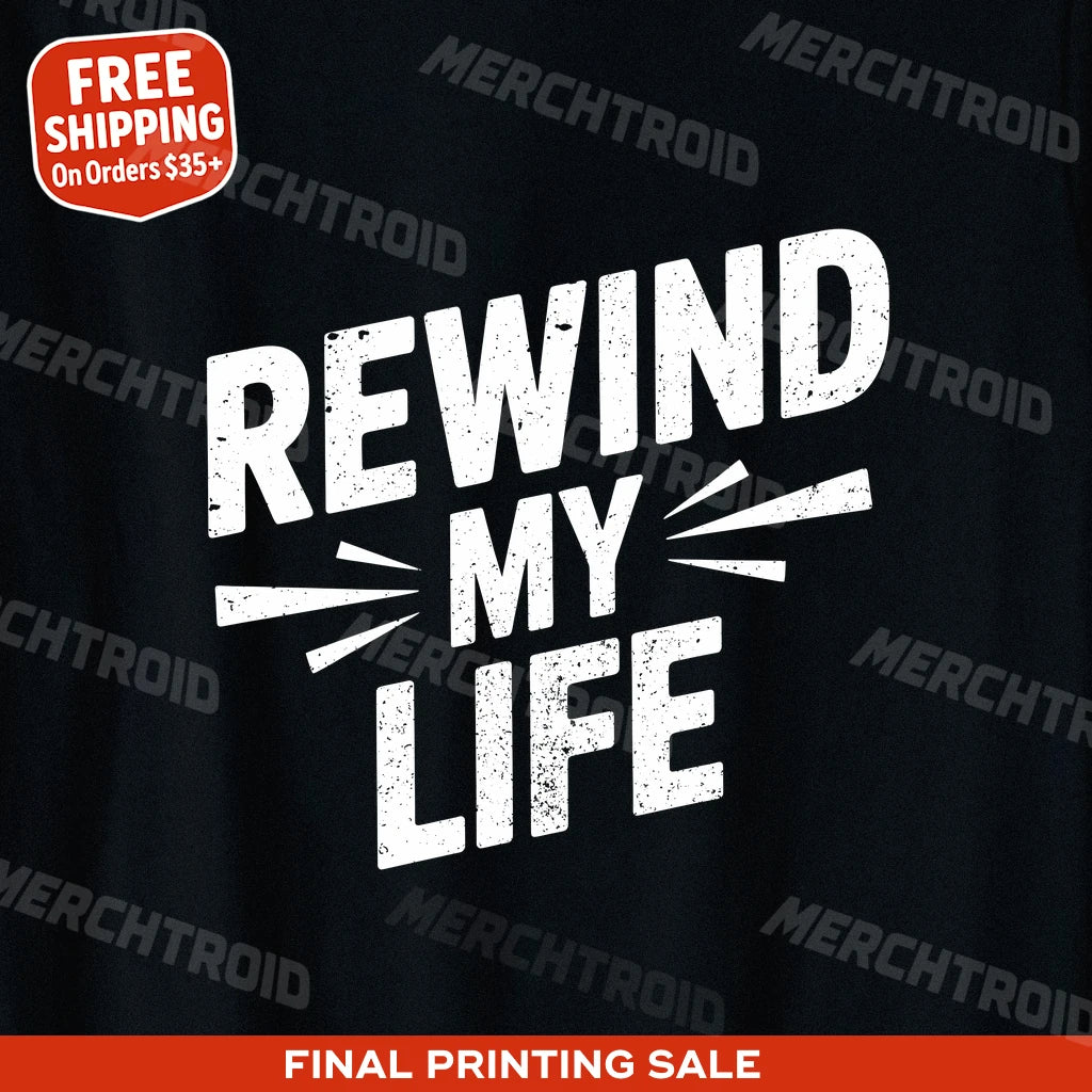 "Rewind My Life" graphic tee - product photo 10