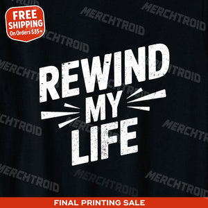 "Rewind My Life" graphic tee - product photo 10