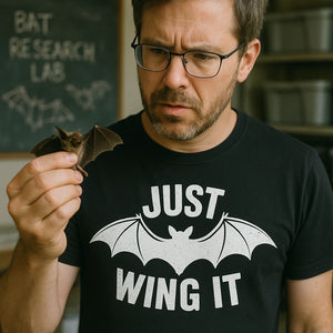 "Just Wing It" bat t shirt - product photo 8