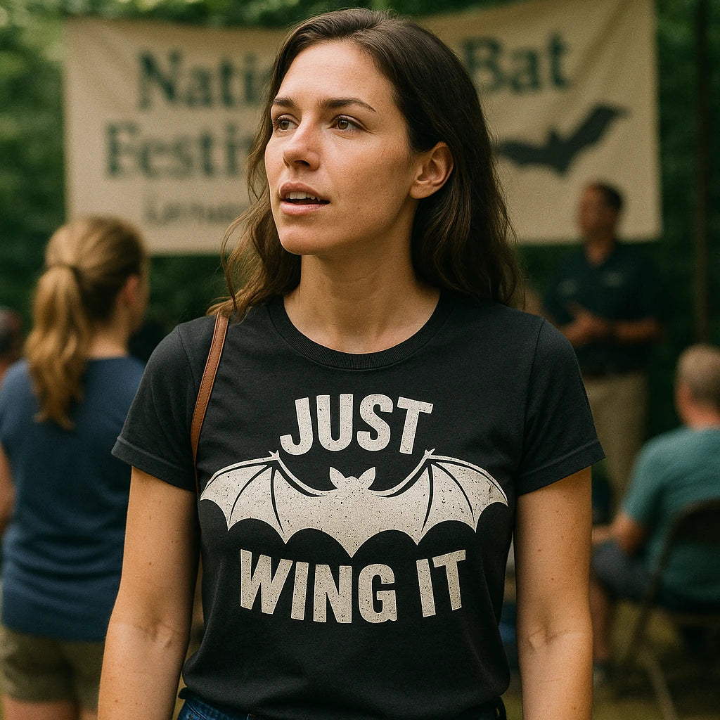"Just Wing It" bat t shirt - product photo 9