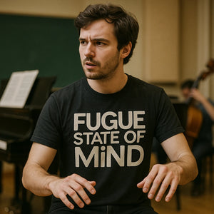 "Fugue State of Mind" classical music tee shirts - product photo 8