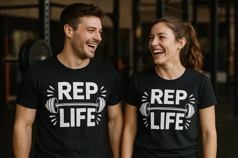 Person wearing the black personal trainer t shirt graphic tee - 
