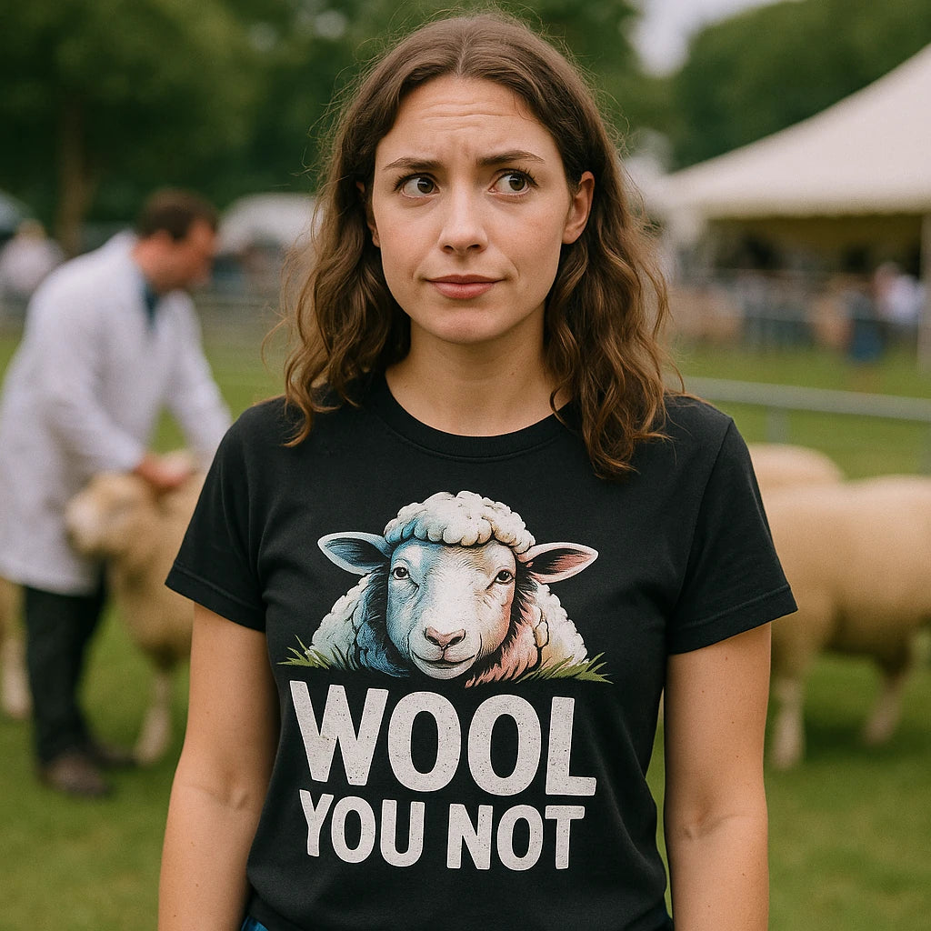 "Wool You Not" black black sheep t shirt - a birthday gift for sheep lover