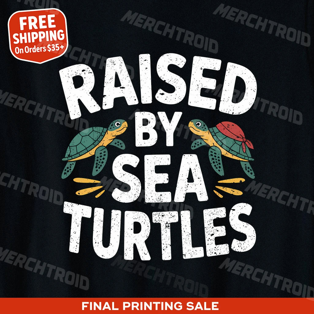 "Raised By Sea Turtles" pirate shirts for ladies - product photo 10