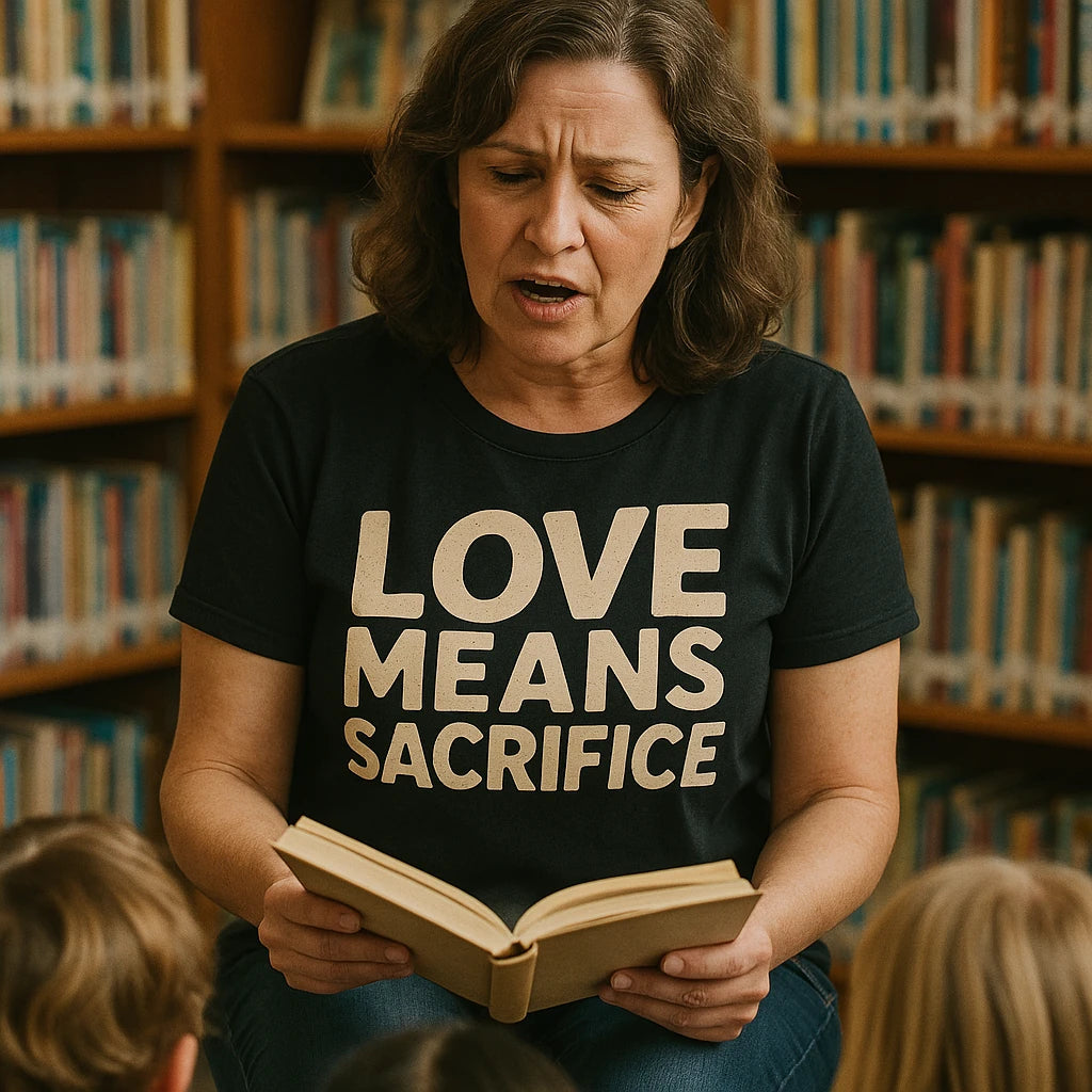 "Love Means Sacrifice" mom sacrifice t shirt - product photo 8