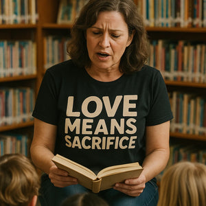 "Love Means Sacrifice" mom sacrifice t shirt - product photo 8