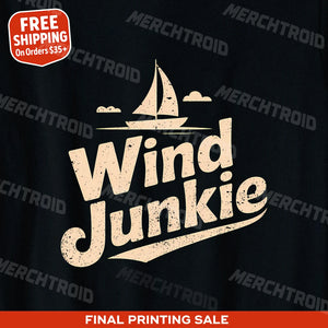 "Wind Junkie" sailing t shirt - product photo 9