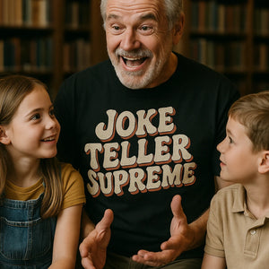 "Joke Teller Supreme" dad and son matching t shirts - product photo 8