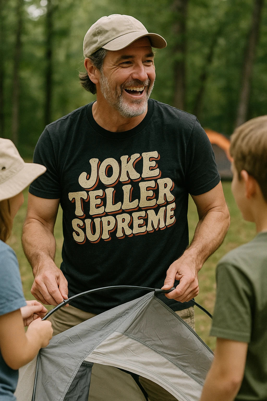 "Joke Teller Supreme" dad and son matching t shirts - product photo 6