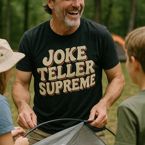 "Joke Teller Supreme" dad and son matching t shirts - product photo 6