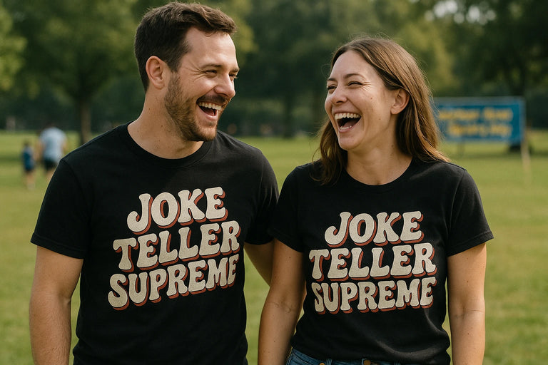 Person wearing the black dad and son matching t shirts graphic tee - 