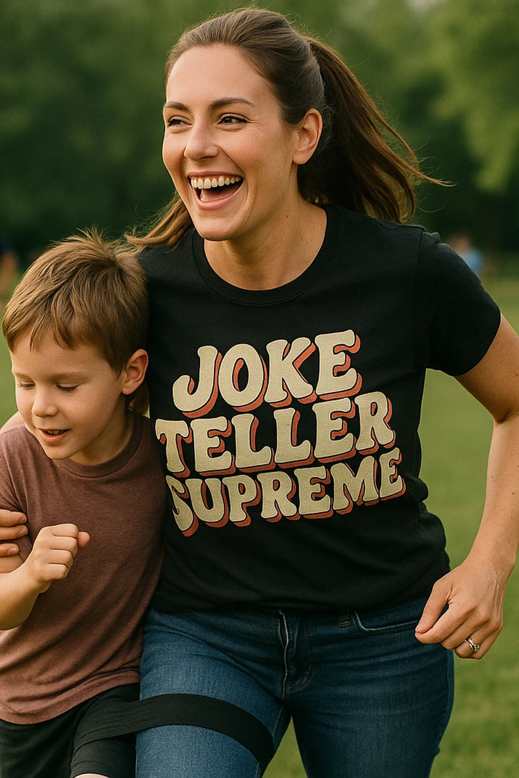 "Joke Teller Supreme" dad and son matching t shirts - product photo 7
