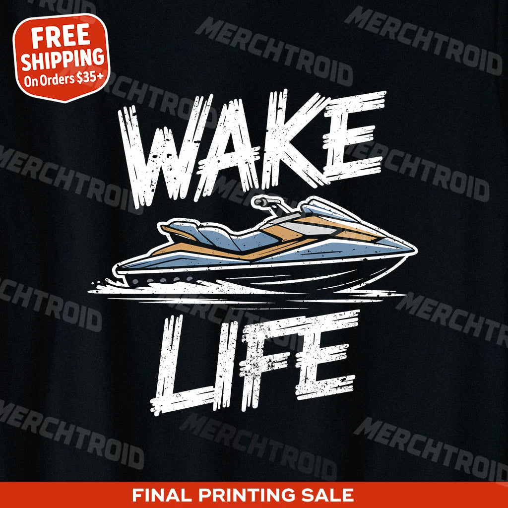 "Wake Life" skiing t shirt - product photo 10