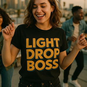 "Light Drop Boss" mens shirts for new years eve - product photo 6