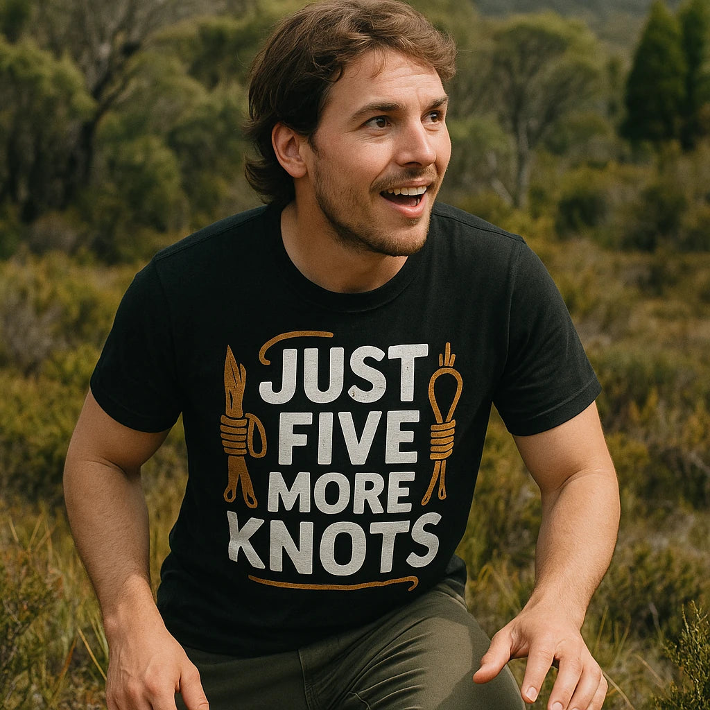 "Just Five More Knots" bushcraft shirts - product photo 8