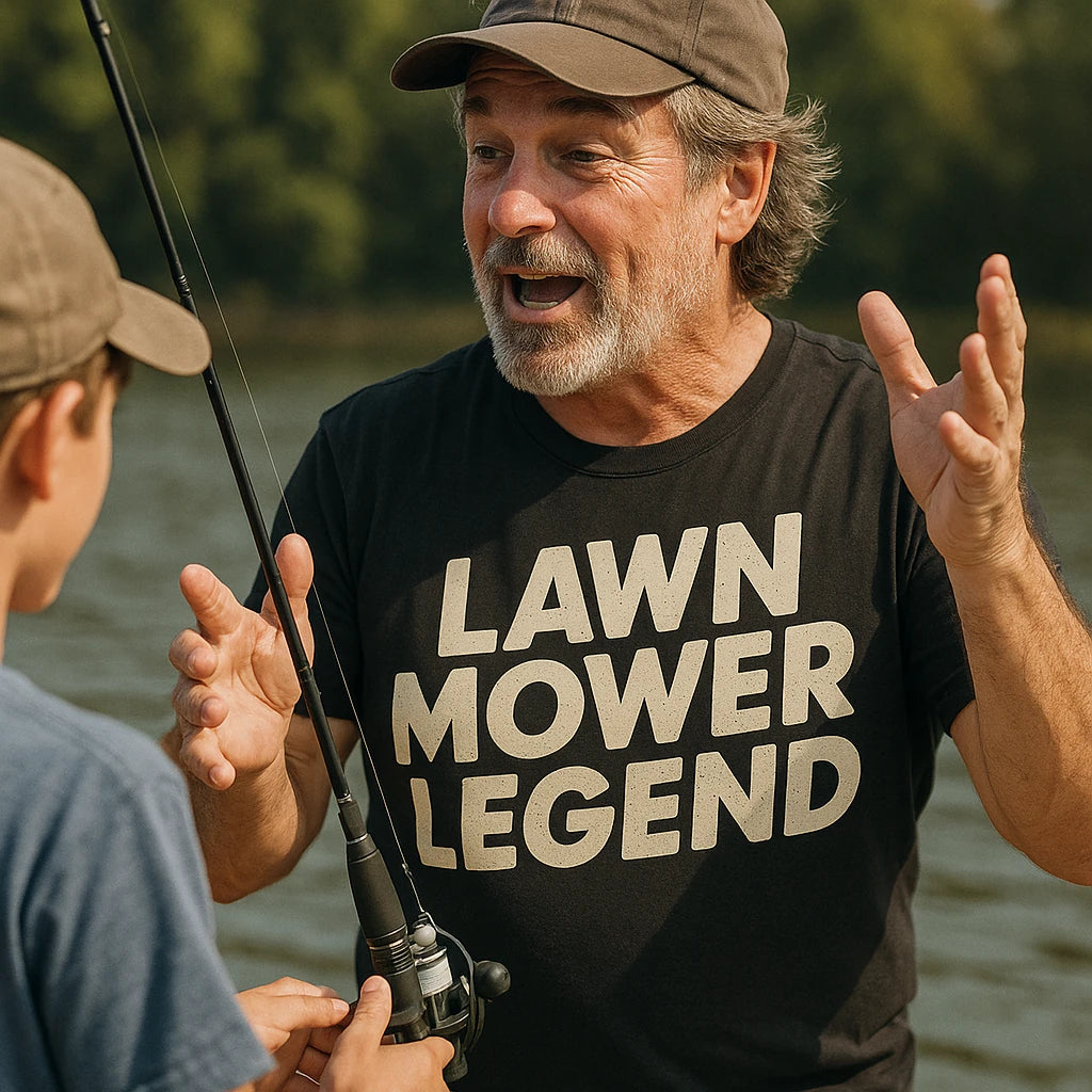 "Lawn Mower Legend" dad tee - product photo 8