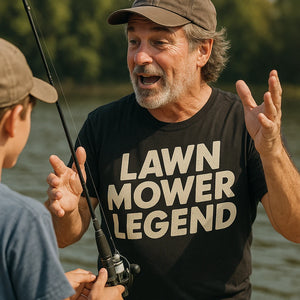 "Lawn Mower Legend" dad tee - product photo 8