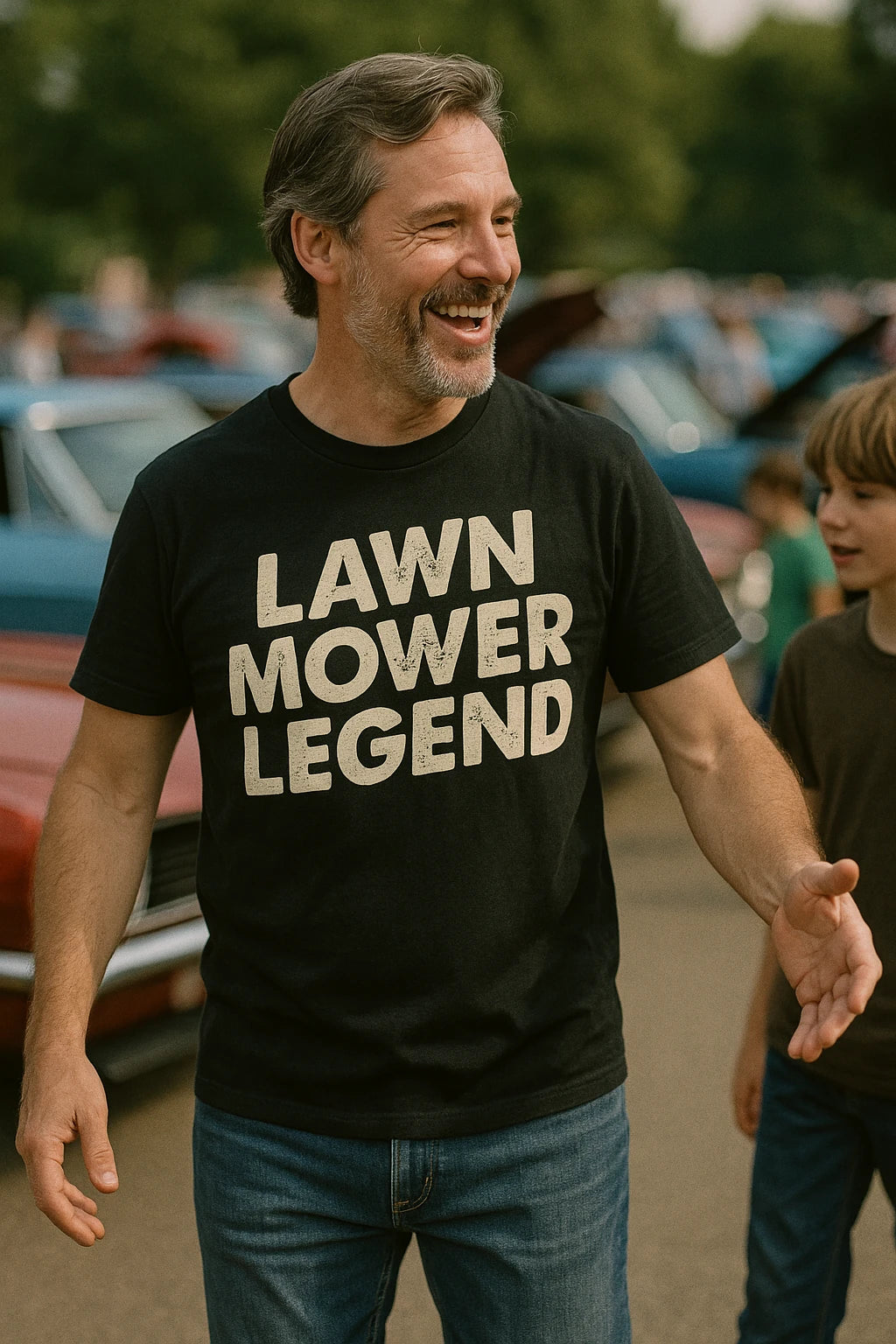 "Lawn Mower Legend" dad tee - product photo 6
