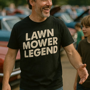 "Lawn Mower Legend" dad tee - product photo 6