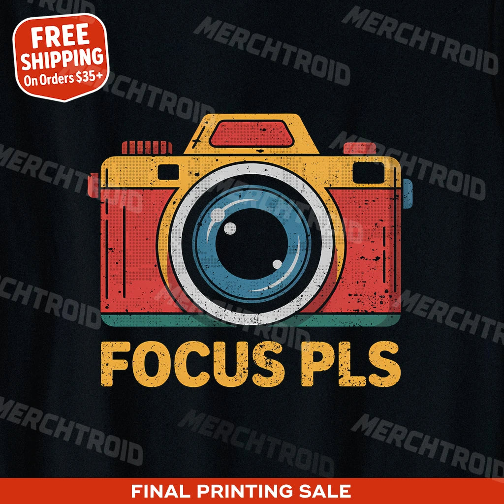 "Focus Pls" custom t shirts for photographers - product photo 9