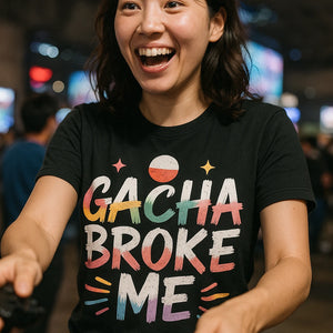 "Gacha Broke Me" tokyo t shirt - product photo 6