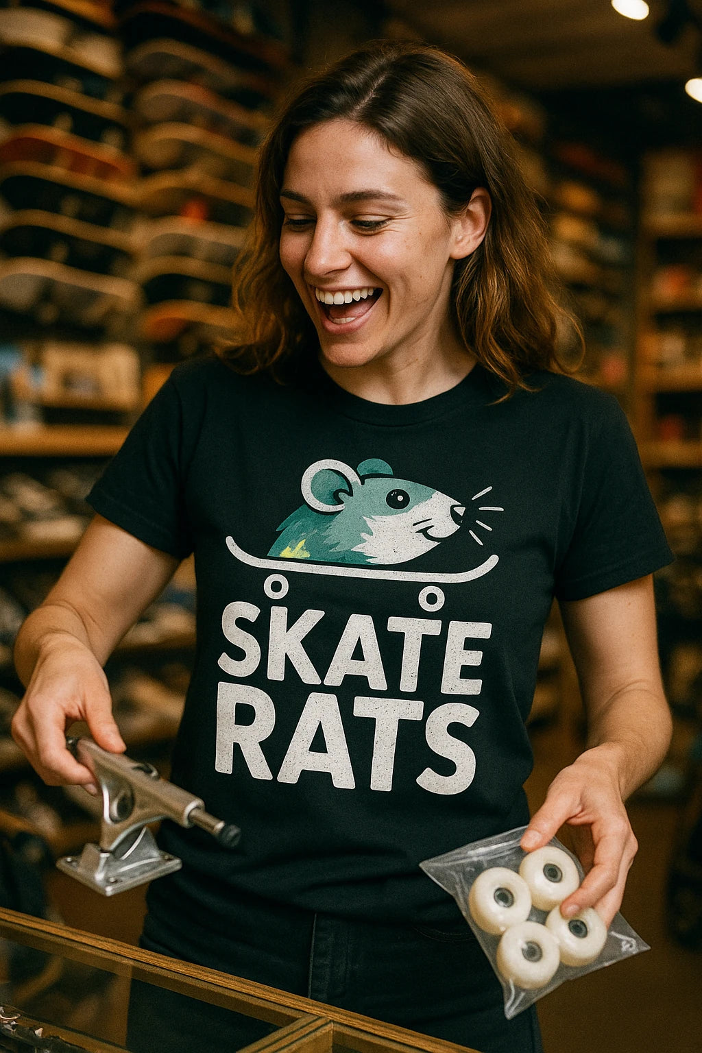 "Skate Rats" skateboarding t shirt - product photo 6