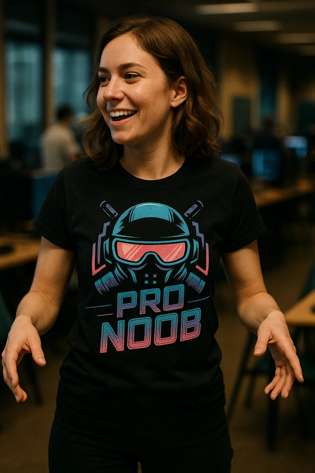 "Pro Noob" black esport t shirt - a birthday gift for esport lover