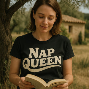 "Nap Queen" relaxing t shirt - product photo 8