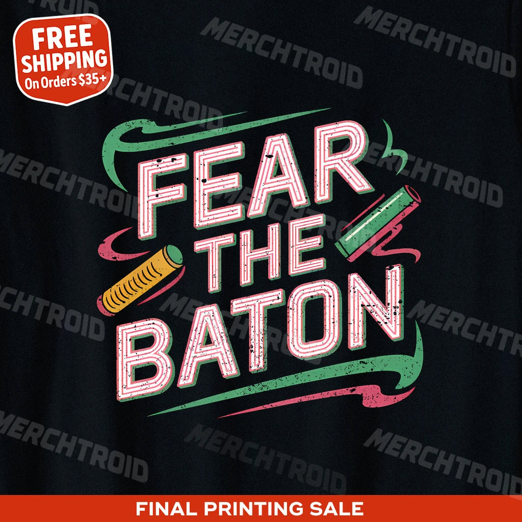 "Fear the Baton" track & field t shirt - product photo 9