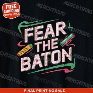 "Fear the Baton" track & field t shirt - product photo 9