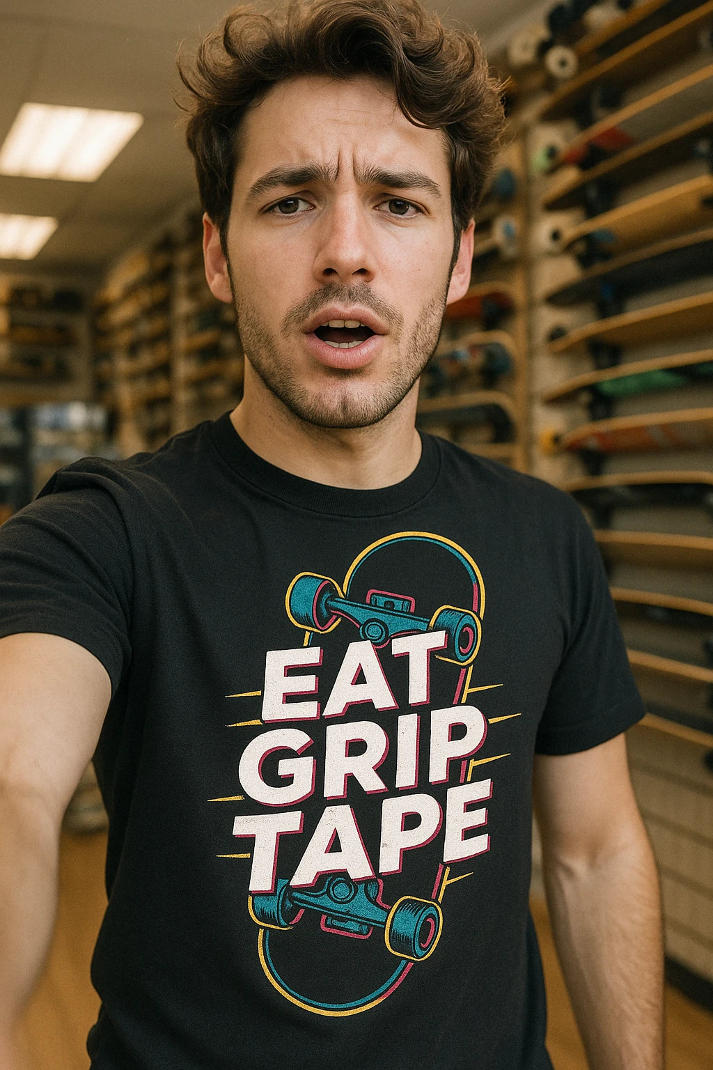 "Eat Grip Tape" skateboard t shirt - product photo 7