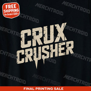"Crux Crusher" rock climbing tee shirts - product photo 9