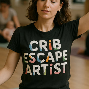 "Crib Escape Artist" black new parents shirts - a birthday gift for new parents lover